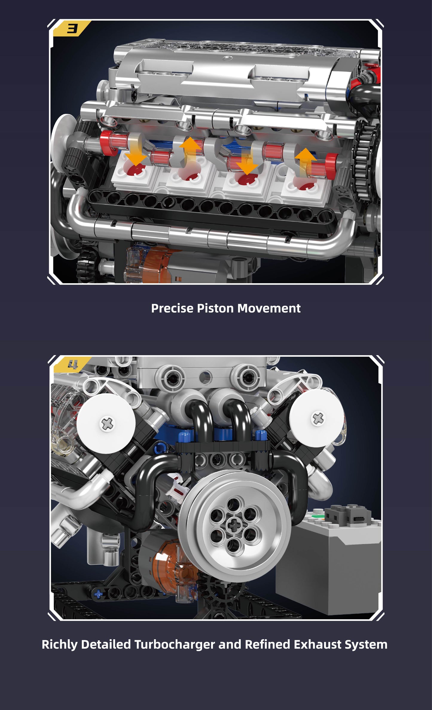 V8 Engine - 535Pcs