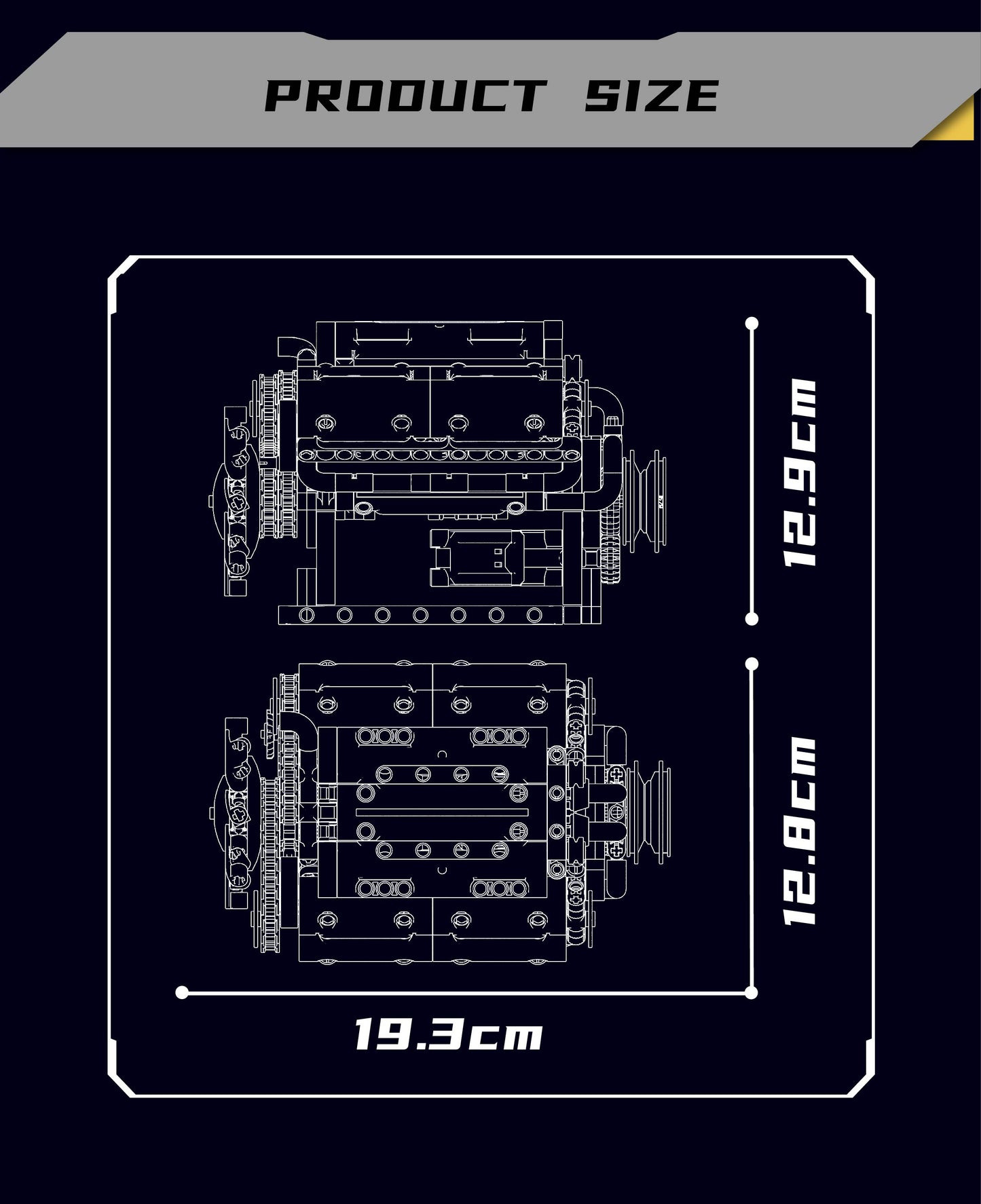 V8 Engine - 535Pcs