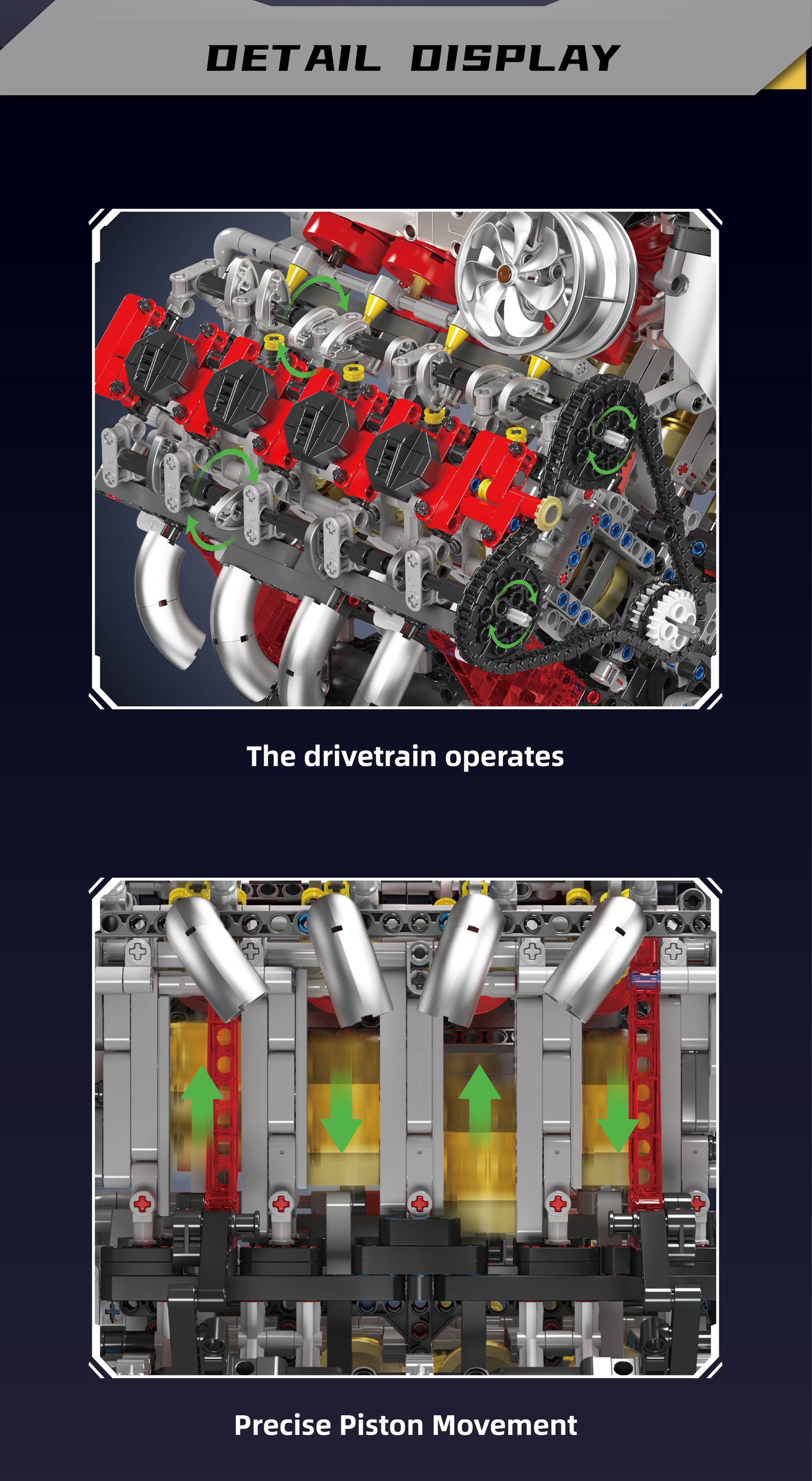 F488 3.9L V8 Engine - 2718Pcs
