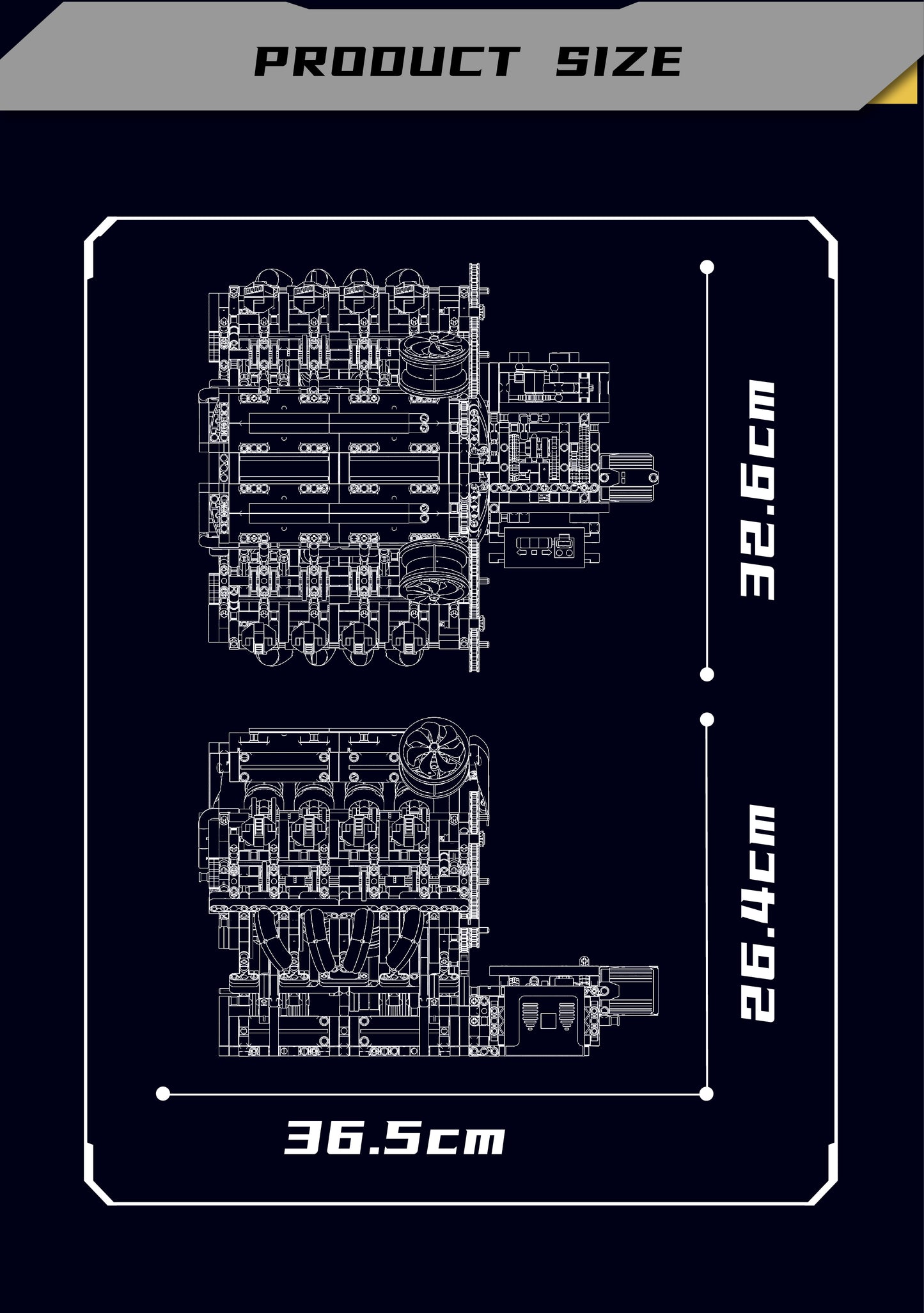 F488 3.9L V8 Engine - 2718Pcs