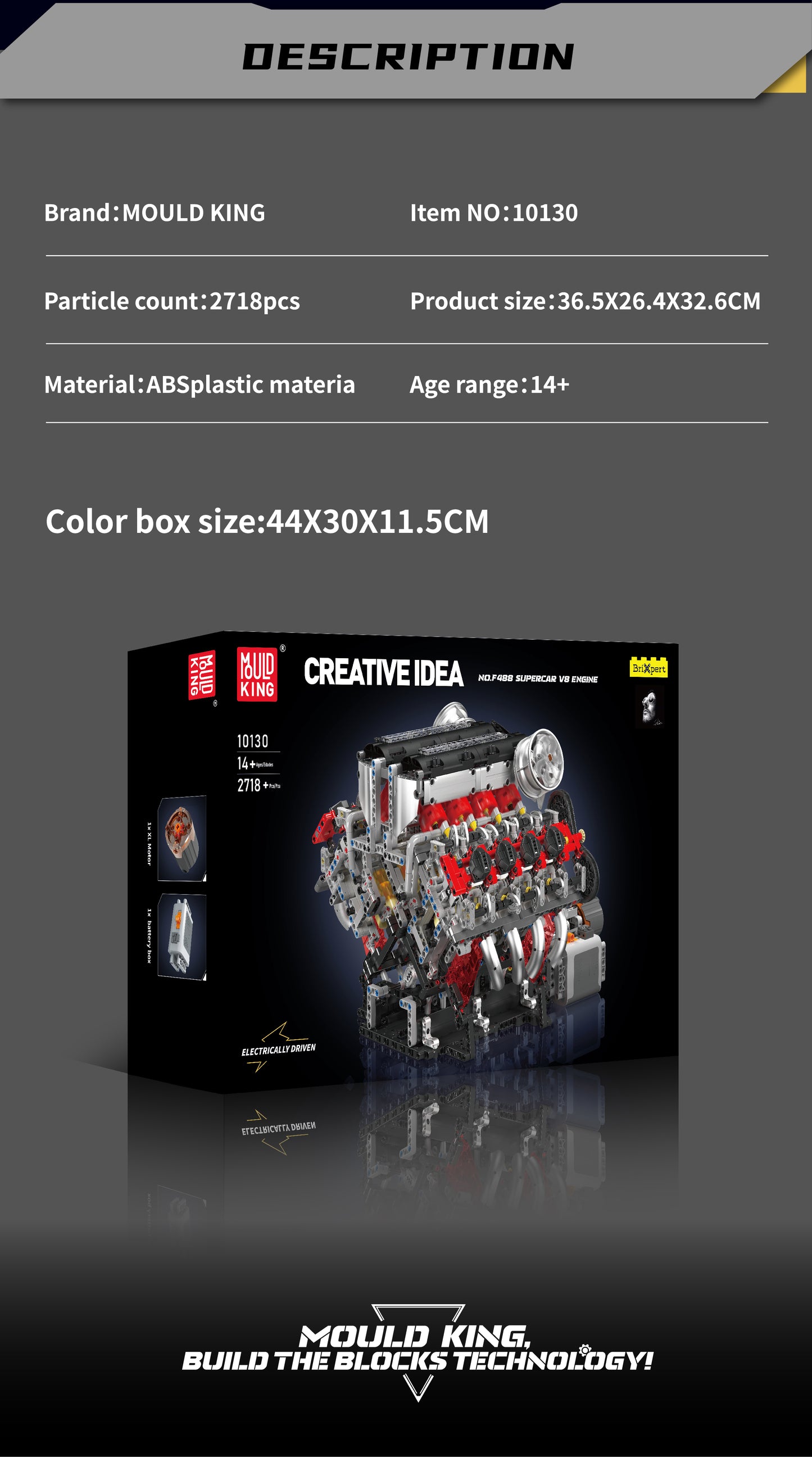 F488 3.9L V8 Engine - 2718Pcs