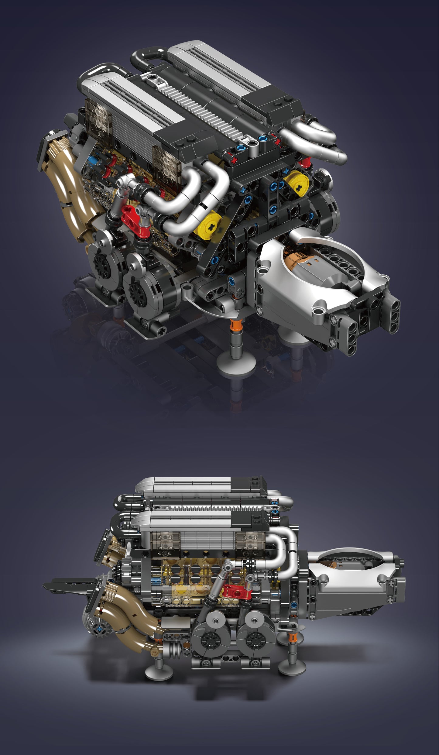 8.0L W16 Quad Turbo Engine - 952Pcs