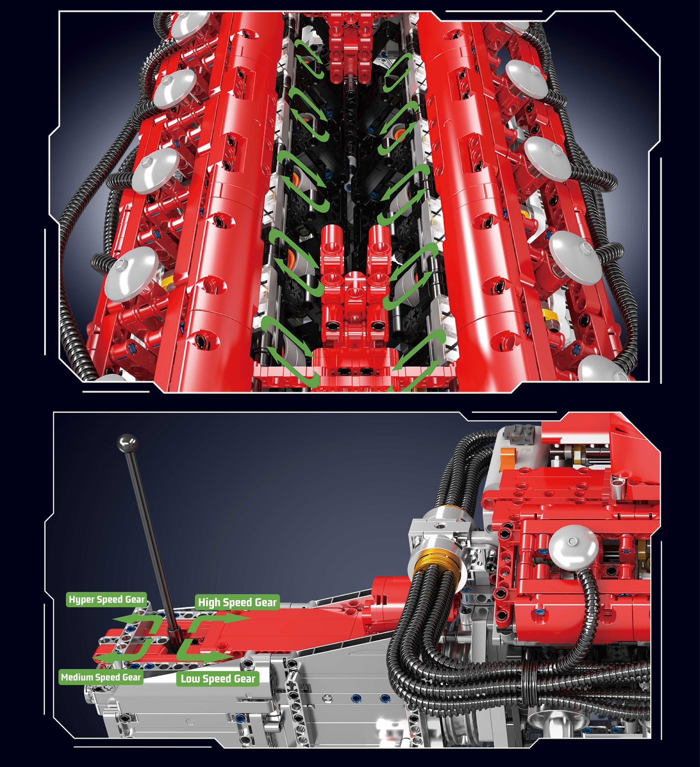 Lambo V12 Engine - 3472Pcs