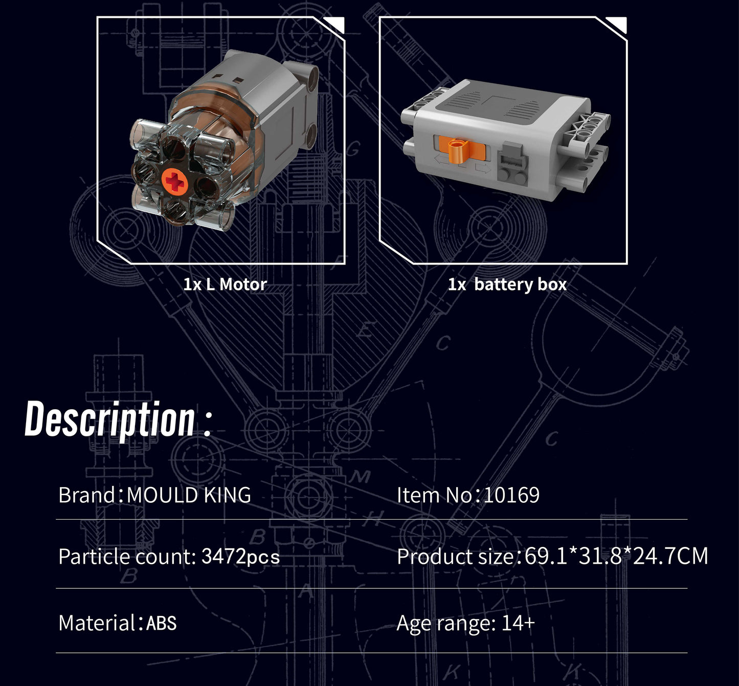 Lambo V12 Engine - 3472Pcs