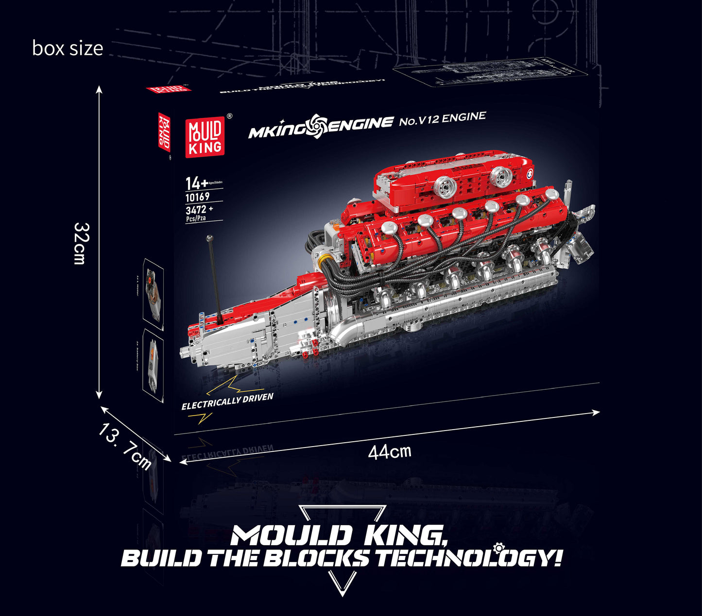 Lambo V12 Engine - 3472Pcs