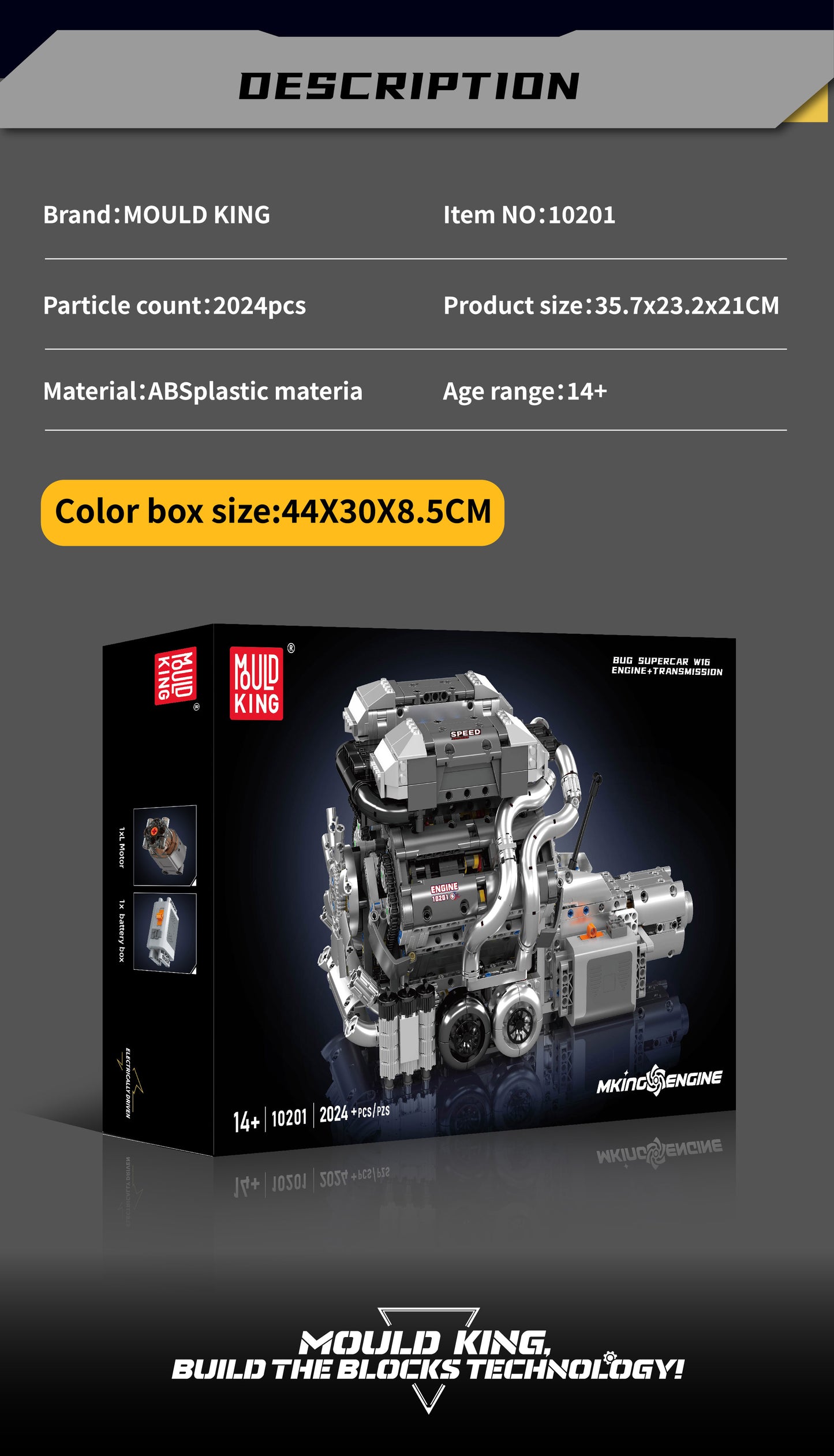 8.0L W16 Quad Turbo Engine - 2024Pcs
