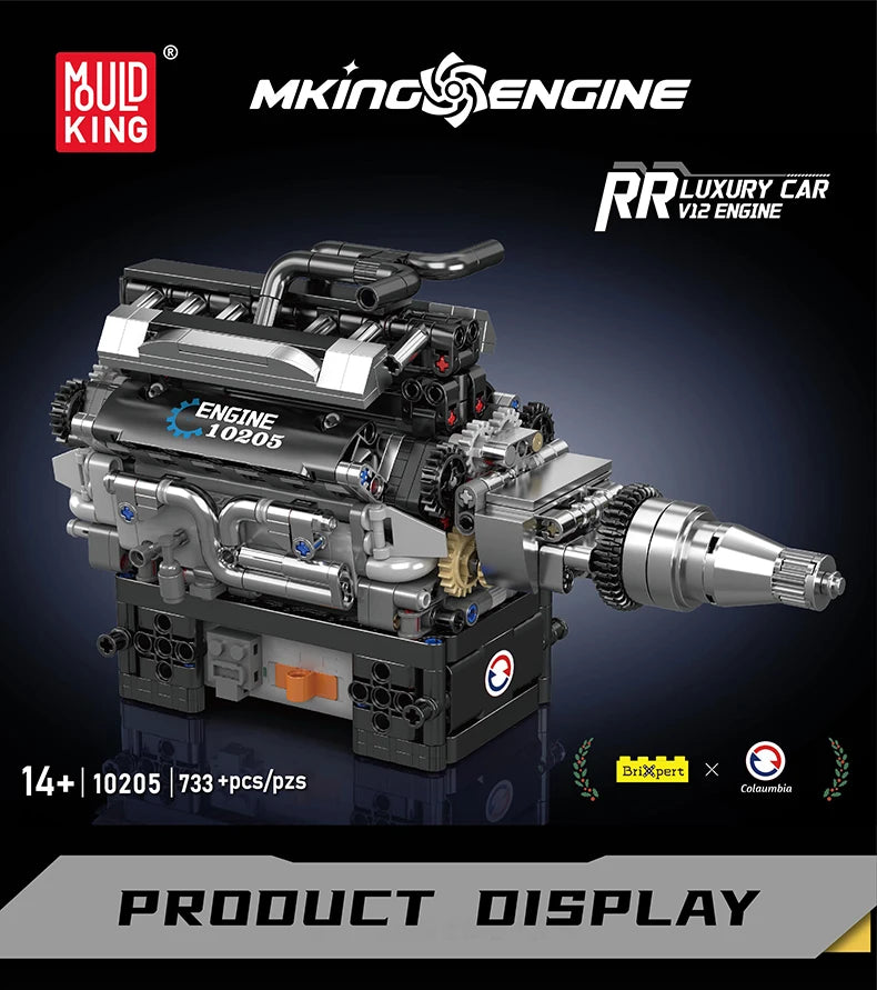 RR V12 Engine - 733Pcs