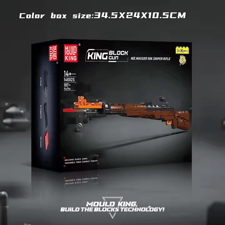 1025-piece Mauser 98K military toy building block set by MOULD KING, perfect for military enthusiasts and construction toy lovers. Image 2