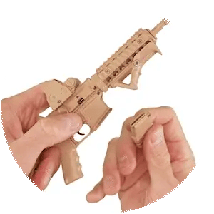 Die-cast metal AR-15 miniature with military-inspired design