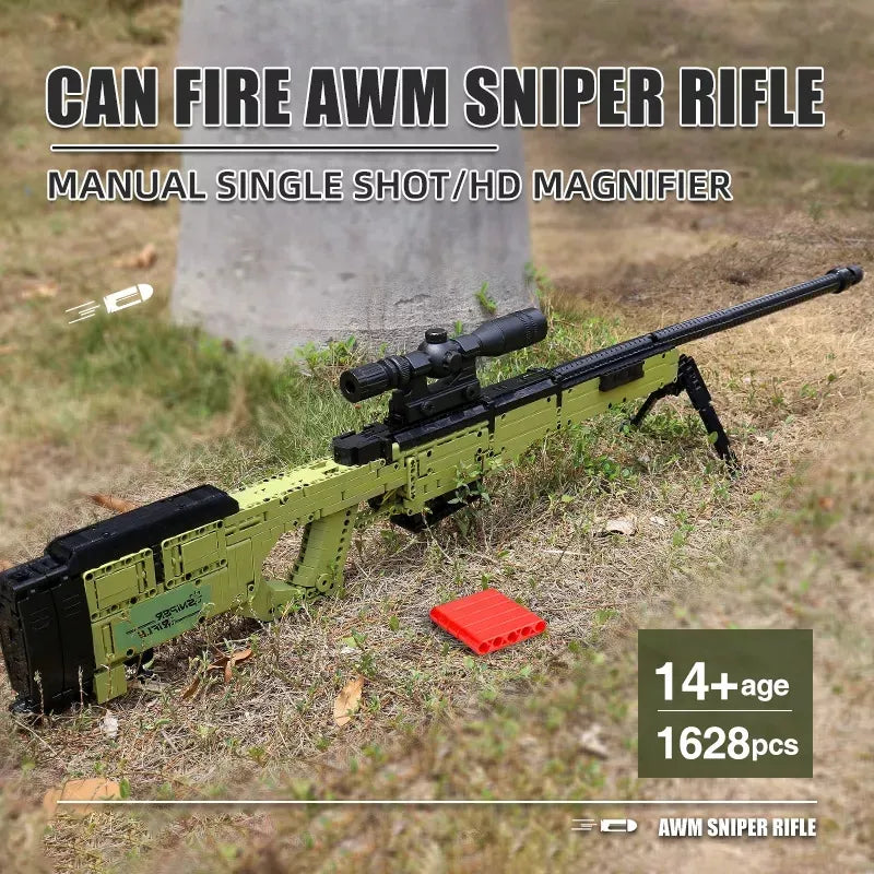 AWM Sniper Rifle - 1628Pcs
