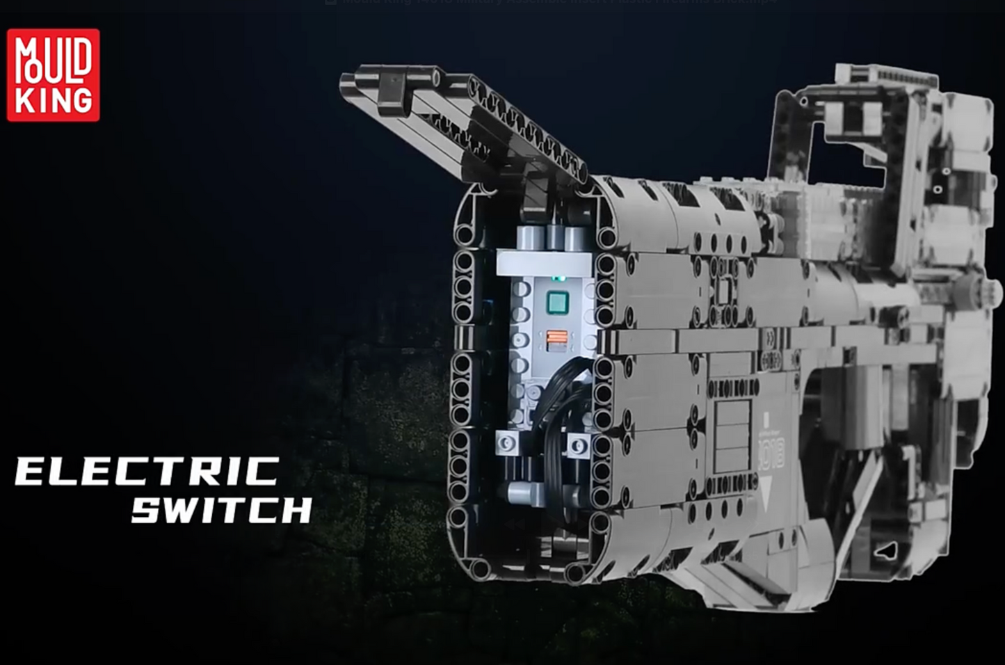 P90 submachine gun building block toy, a 1589-piece construction toy for boys who enjoy military models.