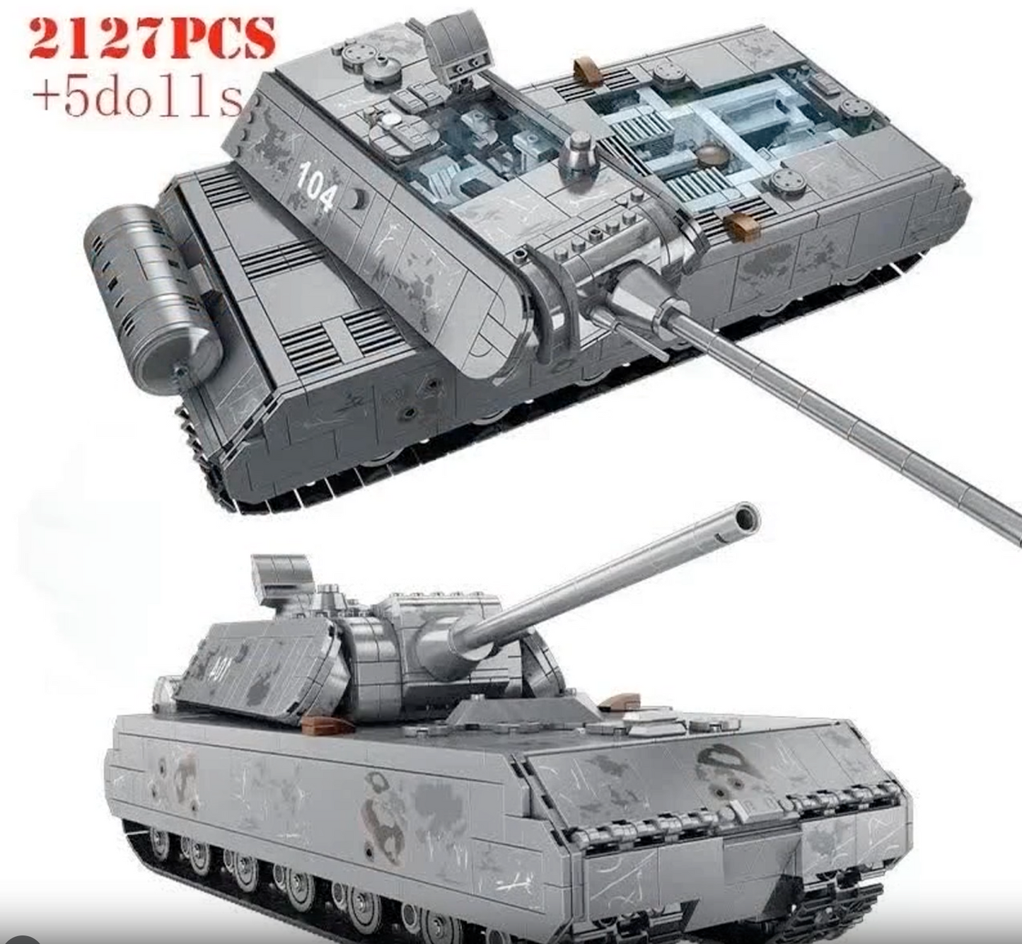German WWII Maus Heavy Tank - 2127pcs