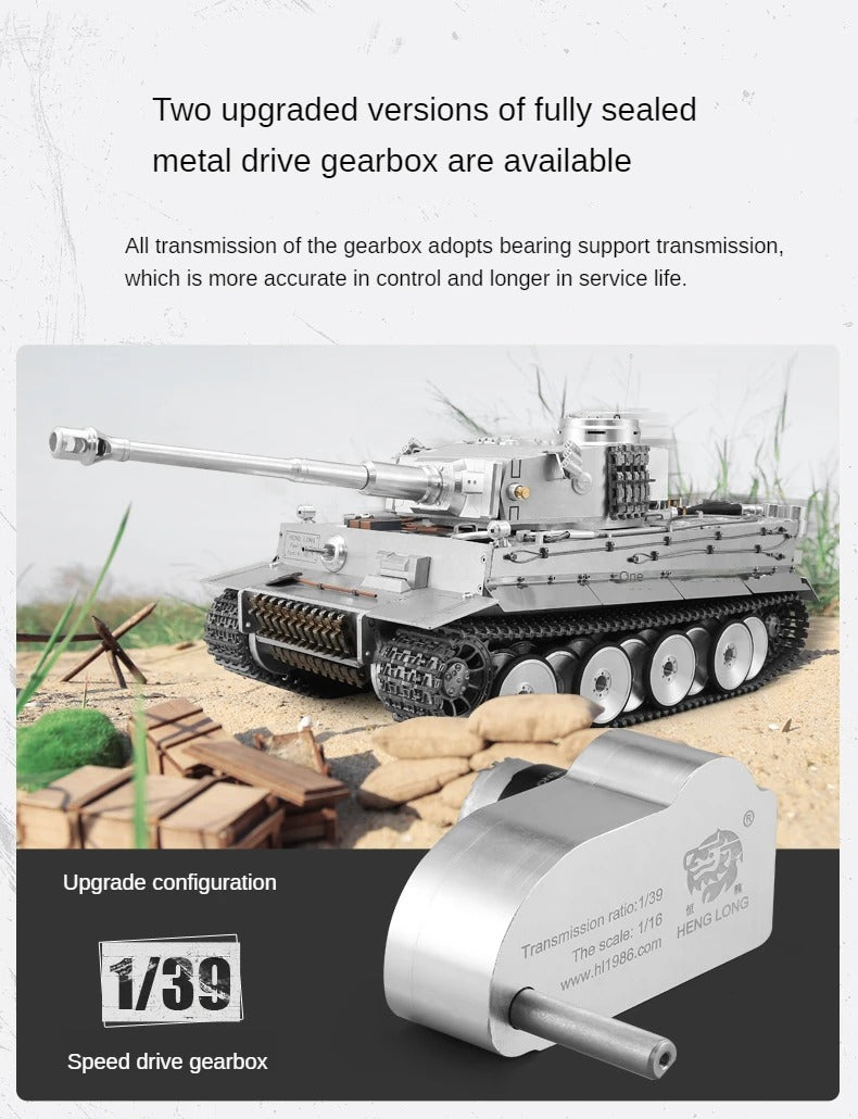 German Tiger I Tank - Full Metal - 1:16