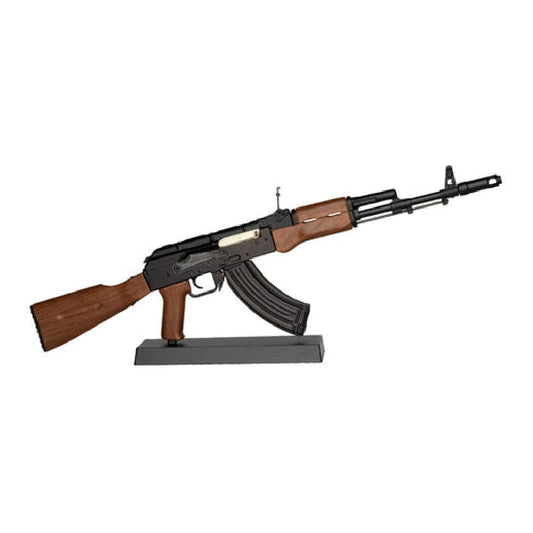 Miniature AK47 toy rifle with wood grain finish