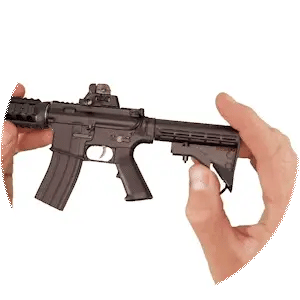 GoatGuns AR-15 model featuring metal components and black finish