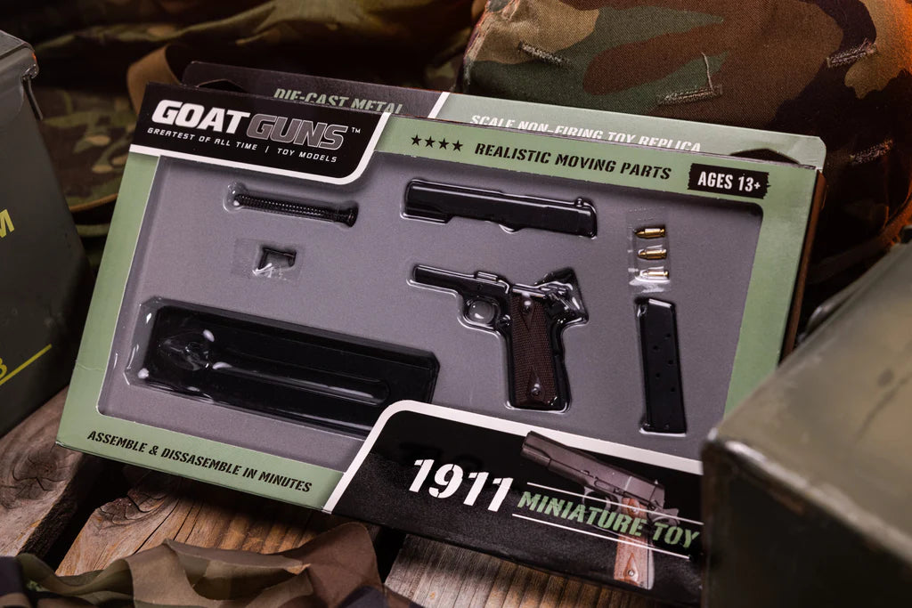 Military-inspired 1911 pistol collectible for firearm enthusiasts