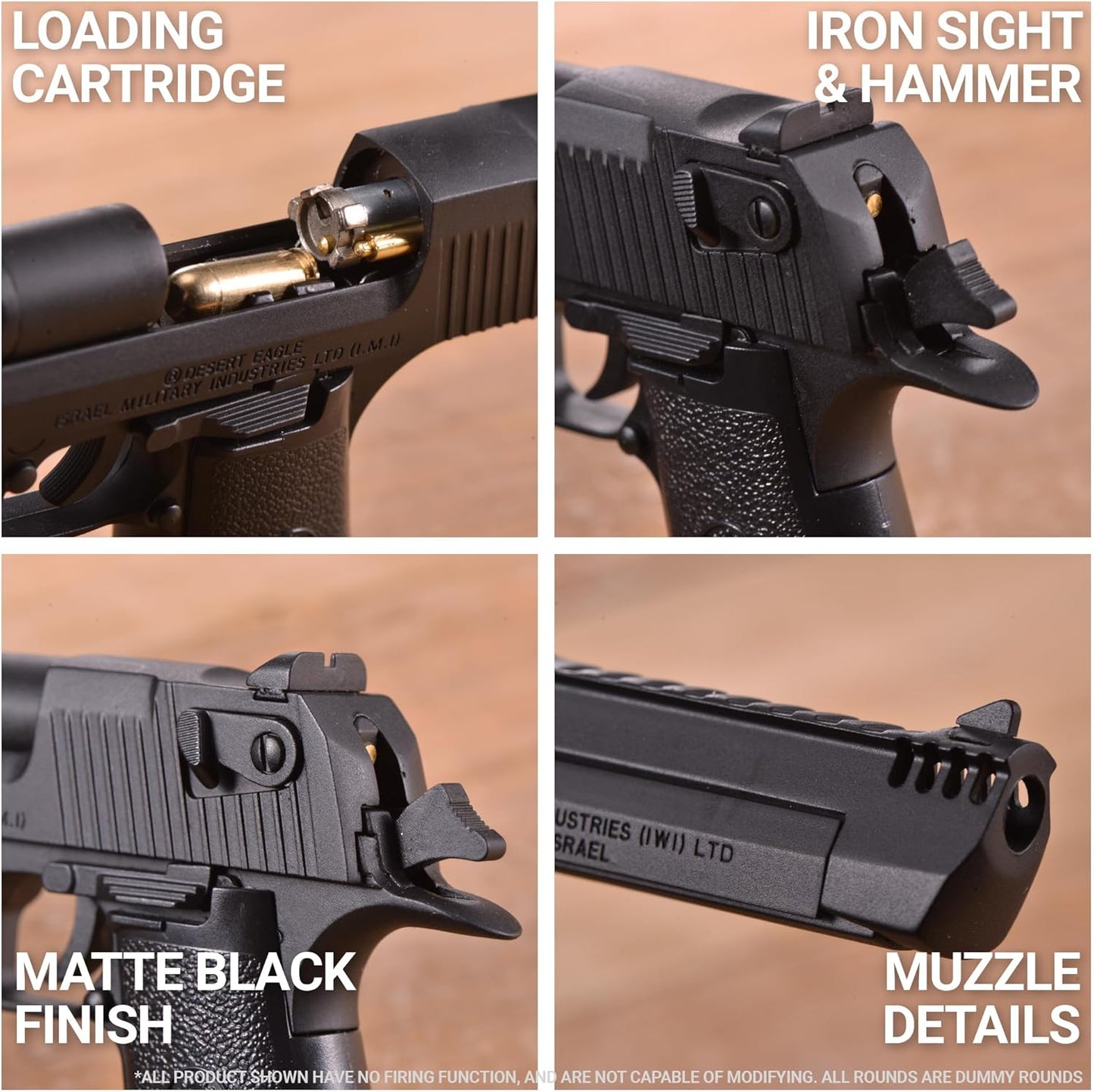 Miniature Desert Eagle packaged in a collector’s gift box, black version.