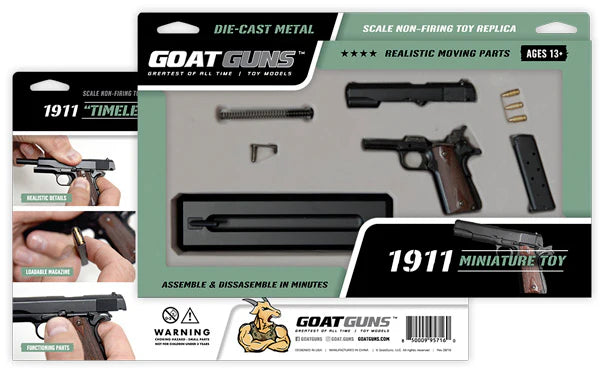 Die-cast metal 1911 miniature with classic design