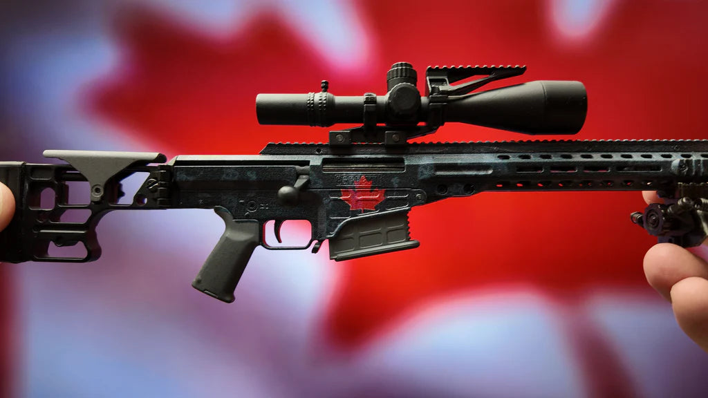 Fully assembled sniper rifle toy kit from GoatGuns in Canada edition