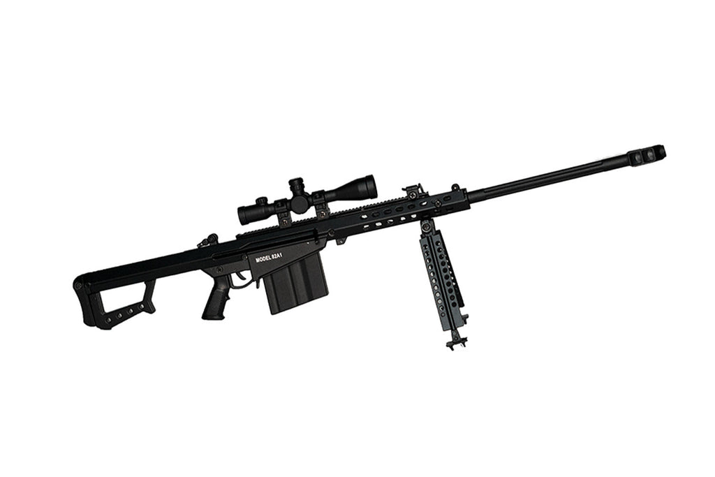 Collectible Miniature .50cal BARRETT M82A1 [Black] Toy Replica – 13" with Adjustable Scope