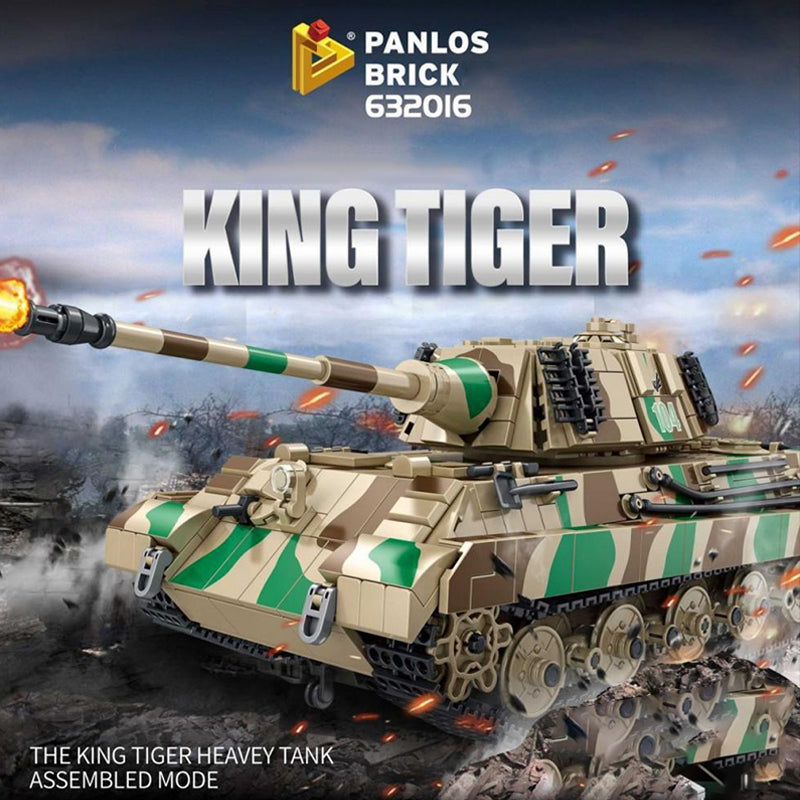 German King Tiger Heavy Tank Building Bricks