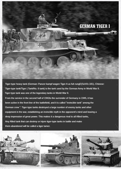 German Tiger I Tank - Full Metal - 1:16