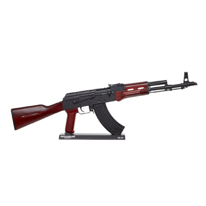 AK47 miniature replica with wood finish – 1:1.67 scale metal collectible