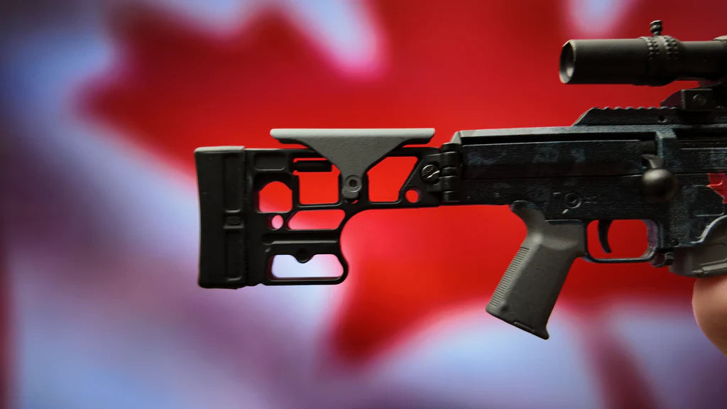 Close-up view of the Barrett MK22 inspired toy sniper rifle details