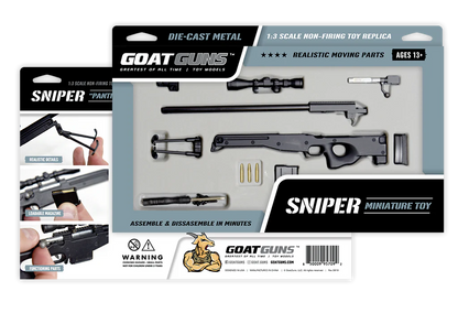 Black miniature sniper rifle – AWP L96A1 model in 1:2.5 scale