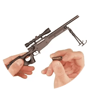 GoatGuns toy sniper rifle replica – sleek black AWP with functional bolt