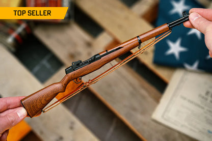 GoatGuns M1 Garand toy sniper rifle with 8 dummy rounds and wood stock