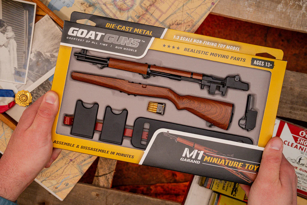 M1 Garand toy gun with metal body and realistic bolt action