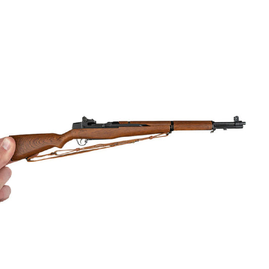 M1 Garand toy rifle replica with WWII details and wood grain finish