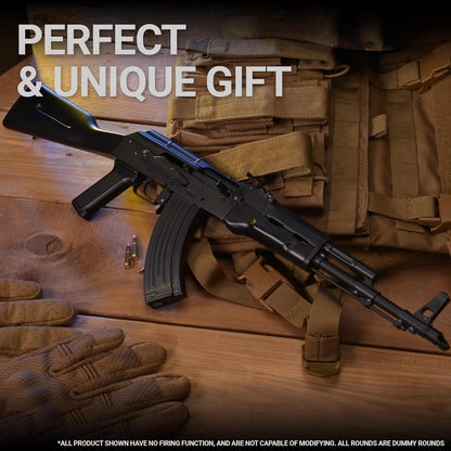 Realistic AK47 toy gun in matte black steel with authentic feel