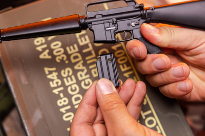 Toy M16A1 rifle with die-cast metal body and authentic detailing